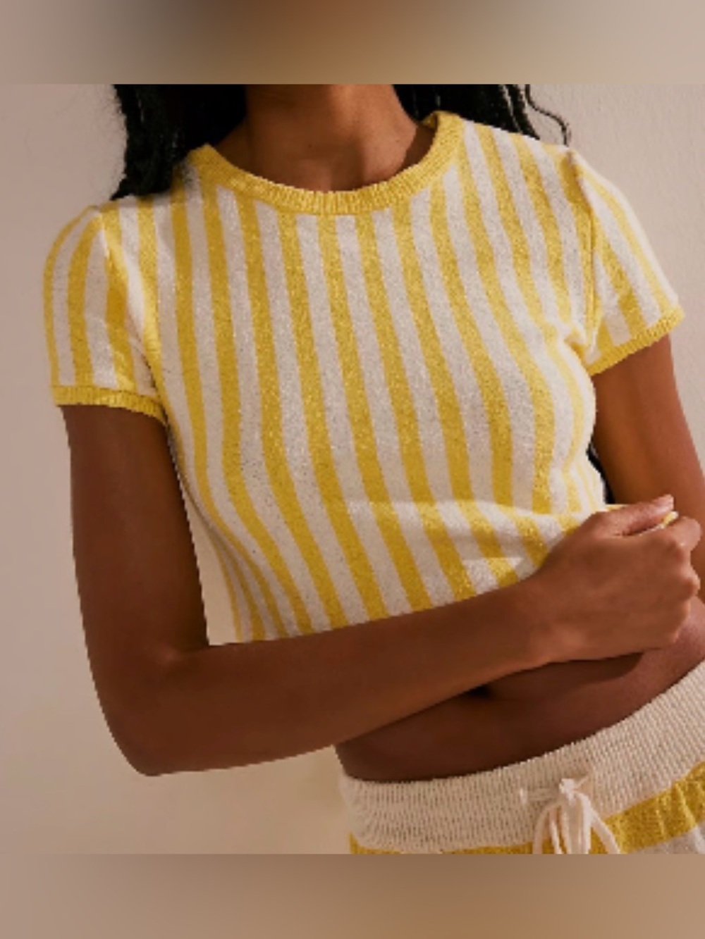 FP Beach by Free People Roberta striped crop top Size XS